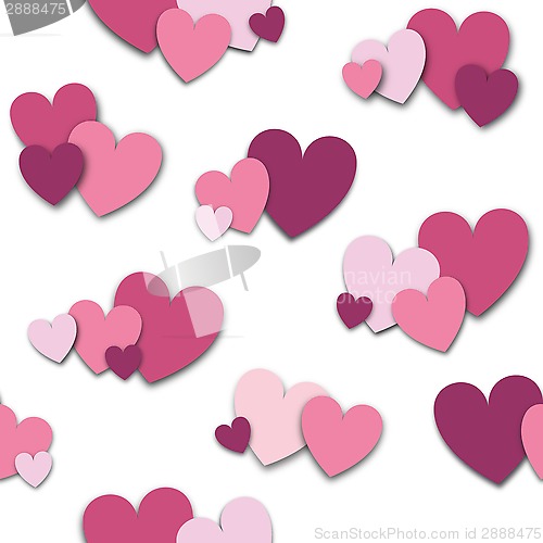 Image of Field of pink and purple hearts tileable