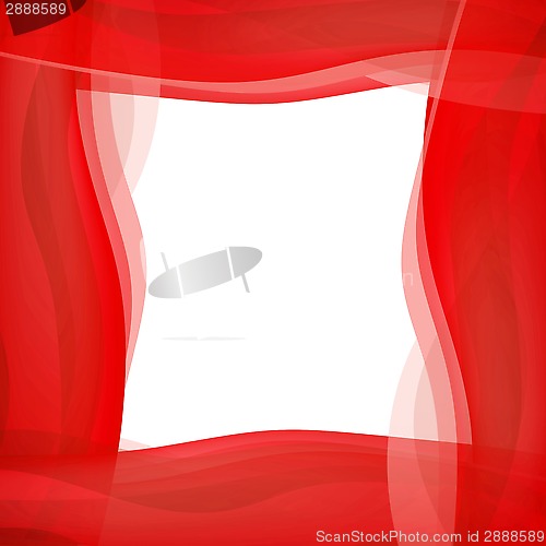 Image of Red wavy graphic border