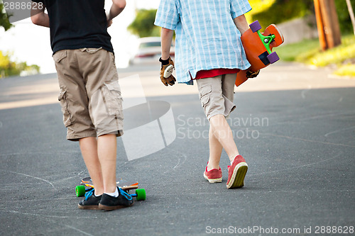 Image of Longboarder Teenagers