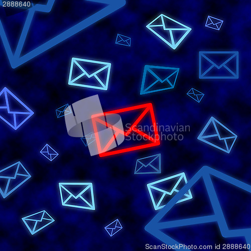 Image of Email icon targeted by electronic surveillance in cyberspace