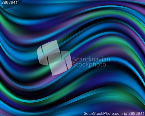 Image of Blue, green and purple wavy lines
