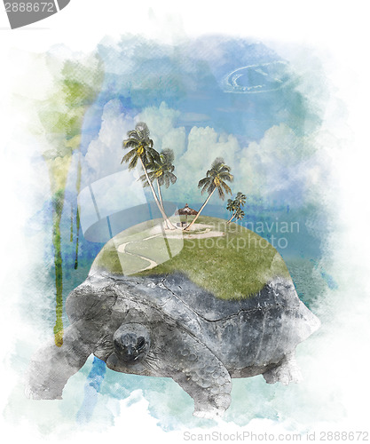 Image of Watercolor Image Of  Vacation Concept