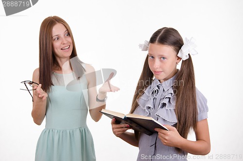 Image of Teacher yelling at pupil