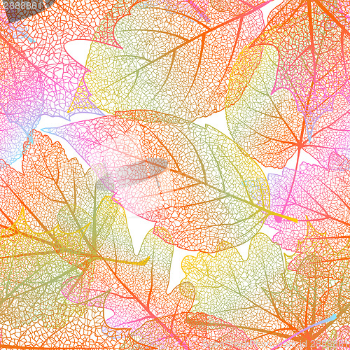 Image of Detailed leaves seamless background. EPS 10