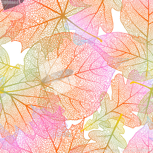 Image of Detailed leaves seamless background. EPS 10