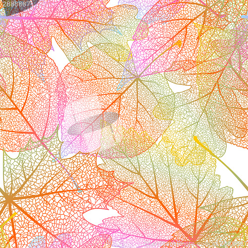 Image of Detailed leaves seamless background. EPS 10