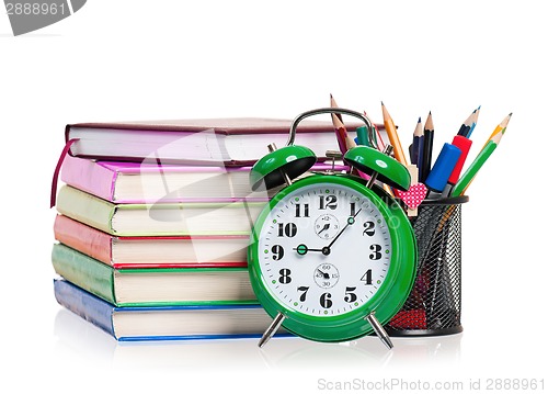 Image of Clock and books