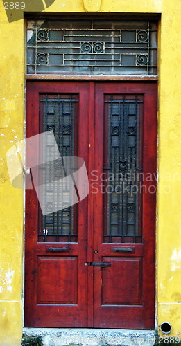 Image of Red door. Nicosia. Cyprus