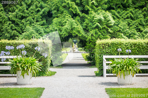 Image of path at Castle Nymphenburg Munich Bavaria Germany