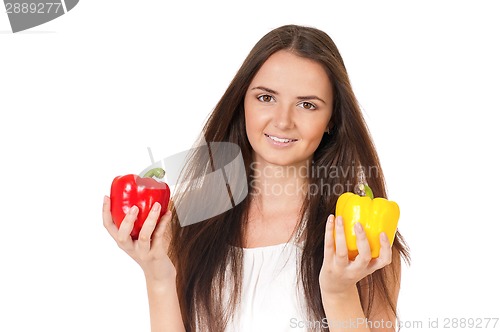 Image of Girl with vegetables