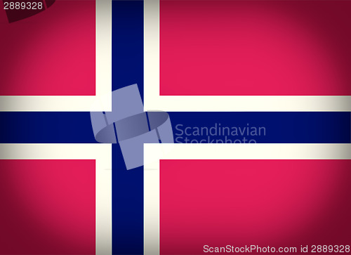 Image of Retro look Flag of Norway