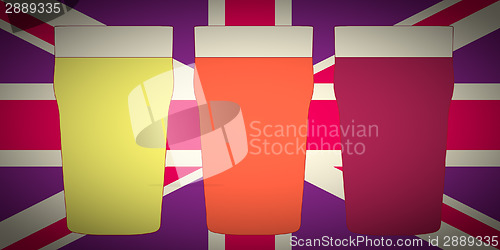 Image of Retro look Pints of beer