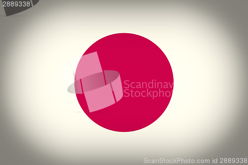 Image of Retro look Flag of Japan