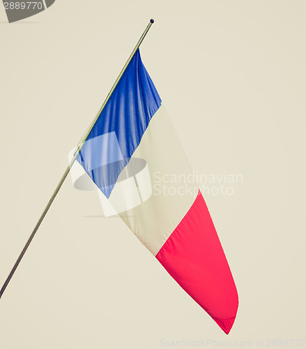 Image of Retro look French flag