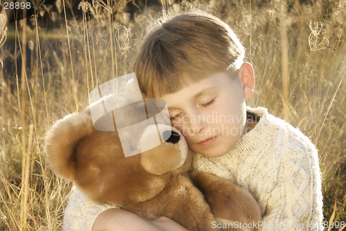 Image of Boy and teddy