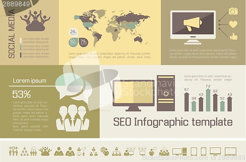 Image of Social Media Infographic Template.