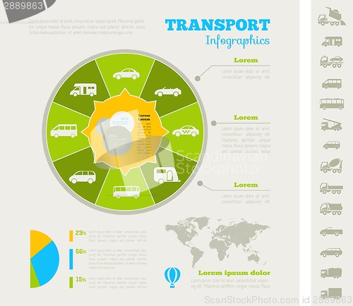 Image of Transportation Infographic Template.