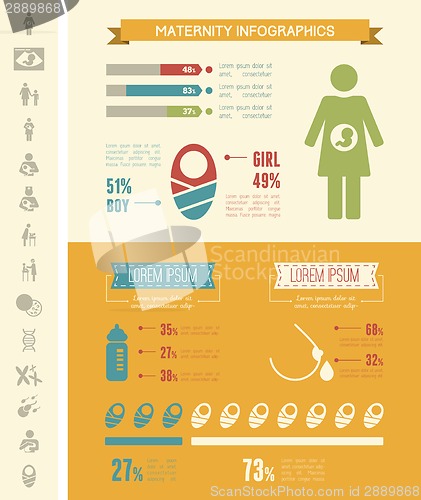 Image of Maternity Infographic Template.