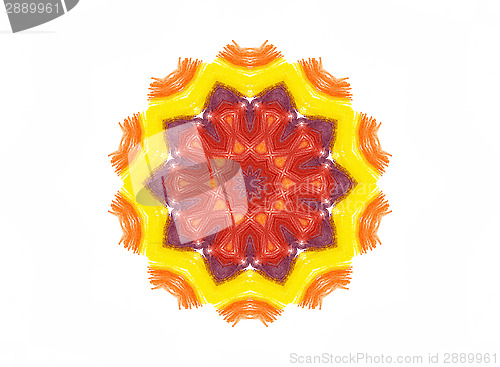 Image of Abstract bright color shape on white background