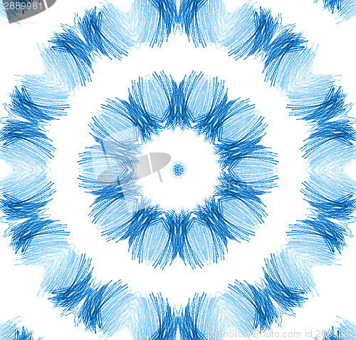 Image of Abstract blue pencil drawn pattern