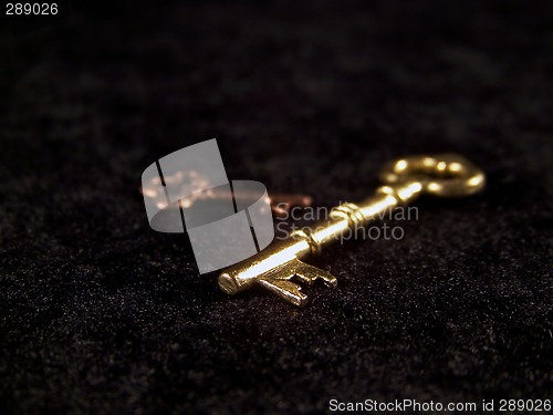 Image of Two Keys on Black Velvet