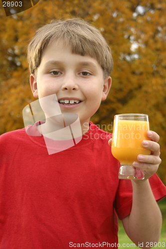 Image of Boy with a juice