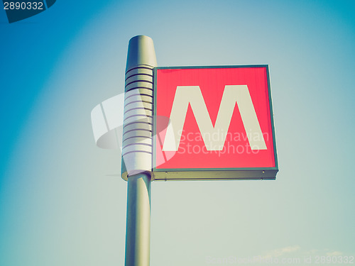 Image of Retro look Subway sign