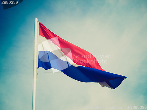 Image of Retro look Flag of Luxembourg