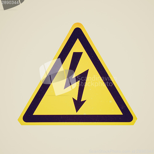 Image of Retro look Danger of death Electric shock