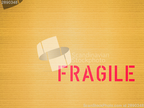 Image of Retro look Fragile corrugated cardboard