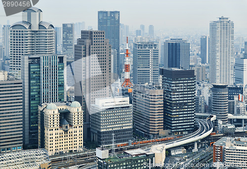 Image of osaka city downtown