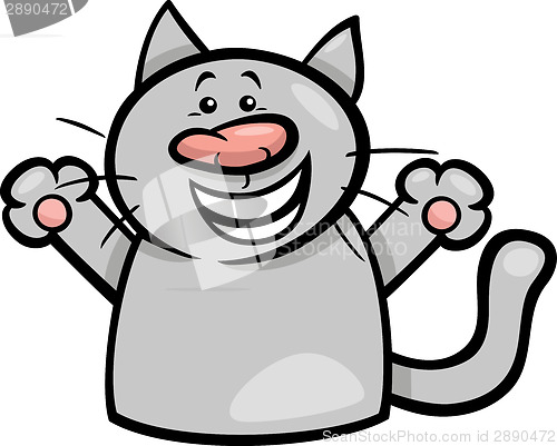 Image of mood happy cat cartoon illustration