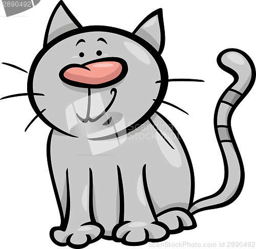 Image of funny cat cartoon illustration