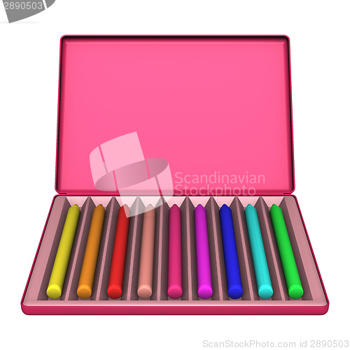 Image of Crayon Box on White