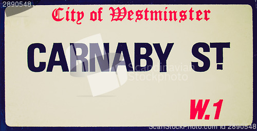 Image of Retro look Carnaby Street sign