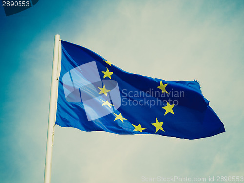Image of Retro look Flag of Europe