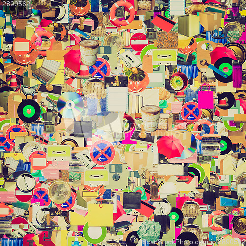 Image of Retro look Objects collage