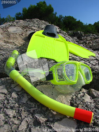 Image of Snorkling mask and fins