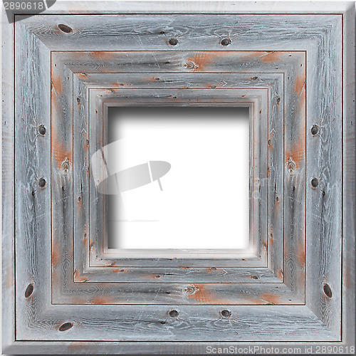 Image of wooden frame isolated on the white background
