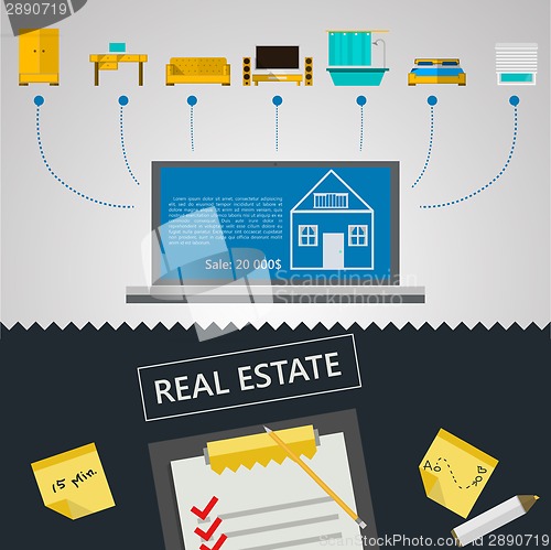 Image of Vector infographic for sale of real estate