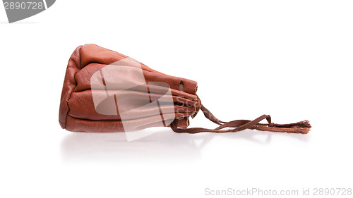 Image of Old brown leather pouch 