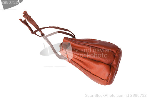 Image of Old brown leather pouch 