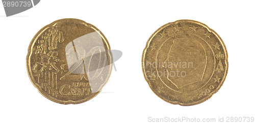 Image of Isolated 20 Euro cent coins