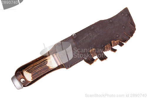 Image of Very old bowie knife isolated