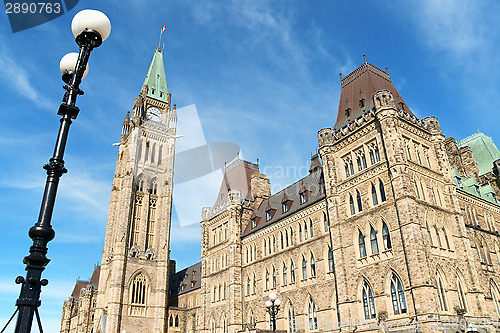 Image of Canadian Parliament buildings in Ottawa, Canada