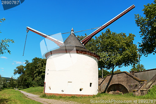 Image of Ancient stone crane in Trier, Germany