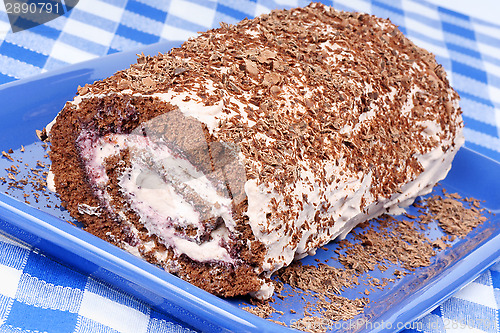 Image of Chocolate swiss roll cake