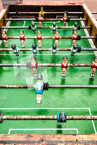 Image of old table soccer game