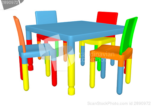 Image of Preschool Table and Cairs