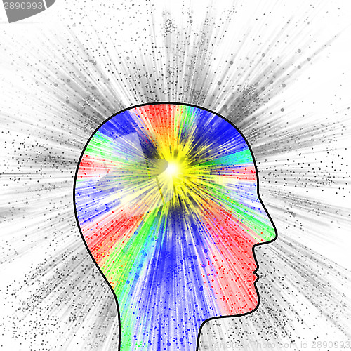 Image of Colorful explosion of thought, pain or creativity